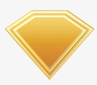 黄色钻石边框纹理免抠