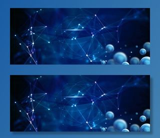 科技展板线条蓝色背景高清