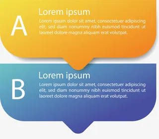 双色对比图表免抠
