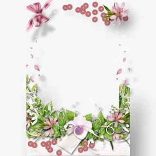 鲜花边框免抠