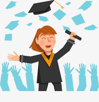 毕业典礼上的欢呼免抠