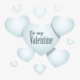 白色爱心情人节图标免抠