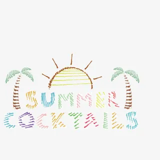 椰子树太阳手绘免抠