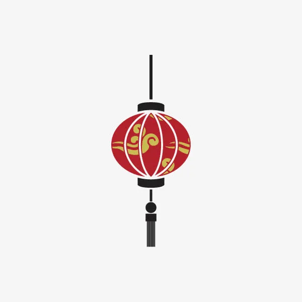 祥云图案灯笼免抠