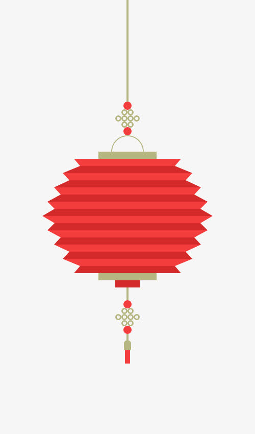 中国风红色灯笼新年装饰免抠