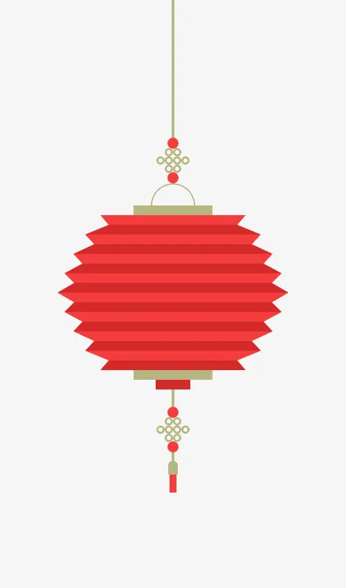 中国风红色灯笼新年装饰免抠