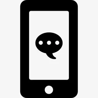 气泡在手机屏幕上图标免抠