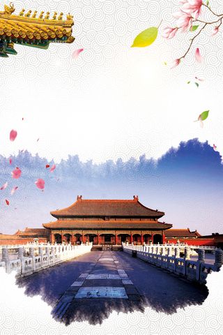 北京创意古建筑中国风背景高清