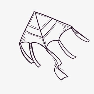 儿童节风筝简笔免抠