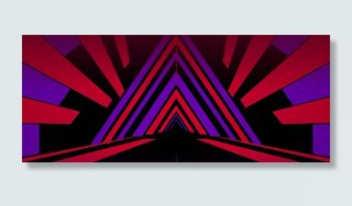 创意紫色红色几何背景素材高清