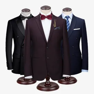 模特架上的男士西装实物图免抠