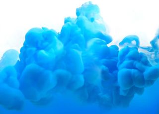 蓝色云状墨迹免抠