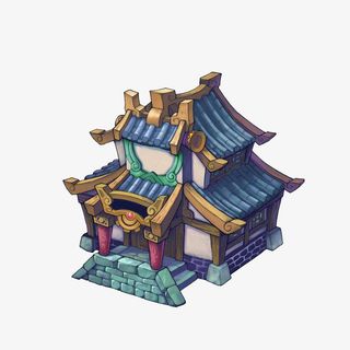 卡通游戏房屋素材免抠