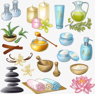 矢量美容SPA免抠