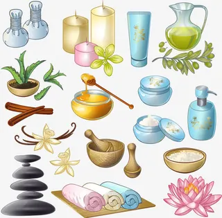 矢量美容SPA免抠