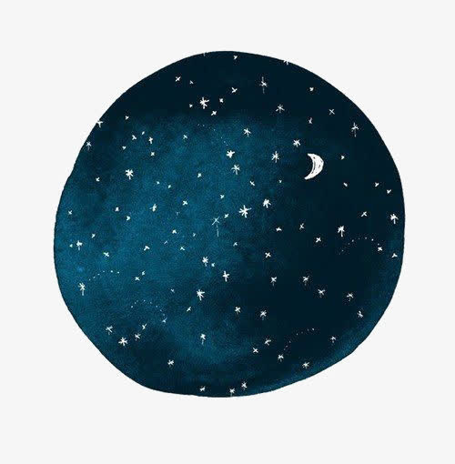 深蓝星空免抠