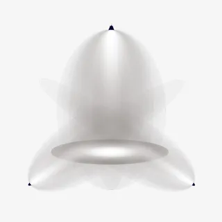 黑白渐变射灯光束矢量图免抠