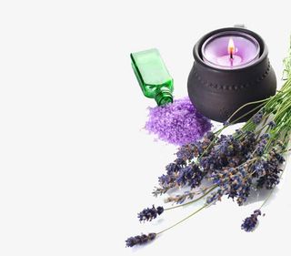 薰衣草SPA美容物品免抠