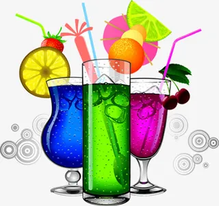 手绘卡通夏日饮品清爽饮料免抠