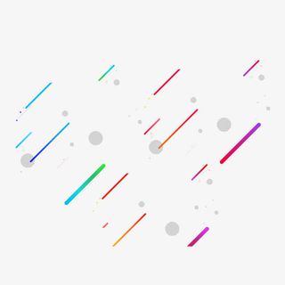 彩色漂浮线条双11装饰免抠