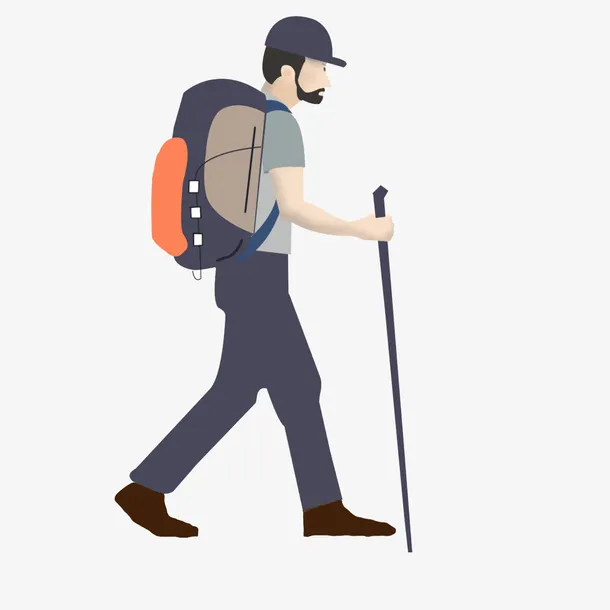 背包登山父亲元素设计免抠