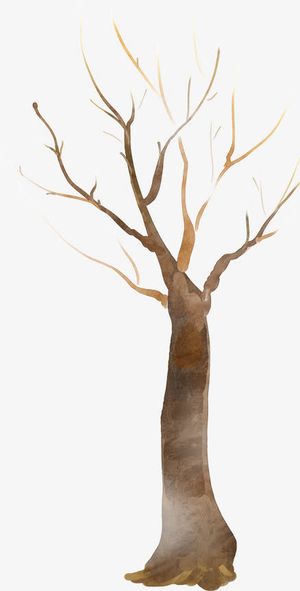 手绘树枝背景墙素材