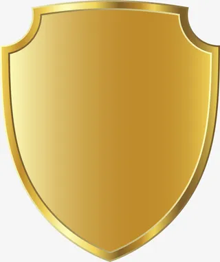 金色大气盾牌免抠