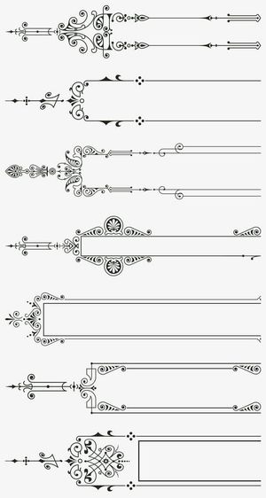 条纹边框矢量免抠