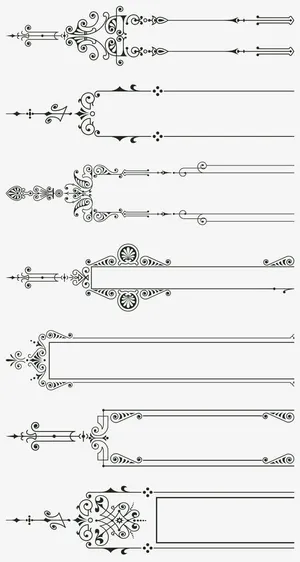 条纹边框矢量免抠