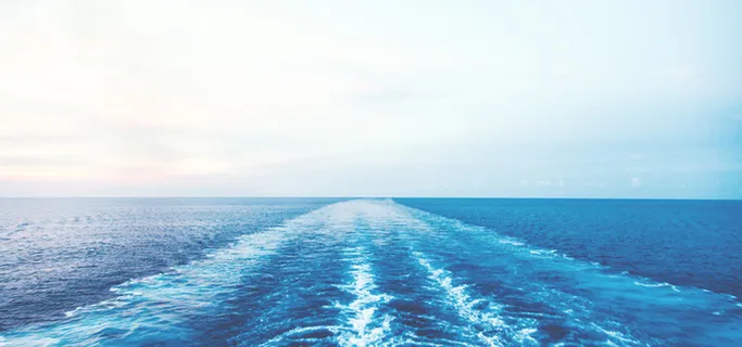 小清新蓝色海天一线背景高清