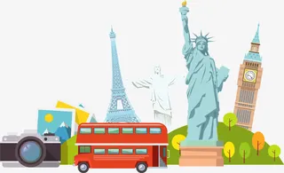 卡通自由女神像免抠