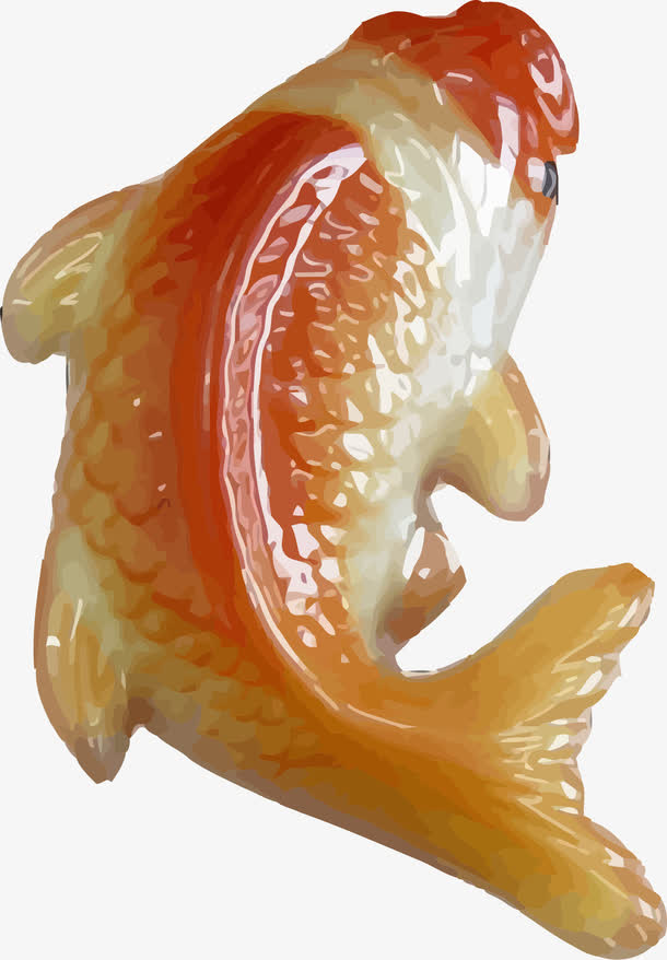 新年鱼年糕矢量免抠