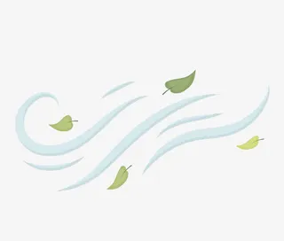 北风呼呼免抠手绘/卡通卡通元素