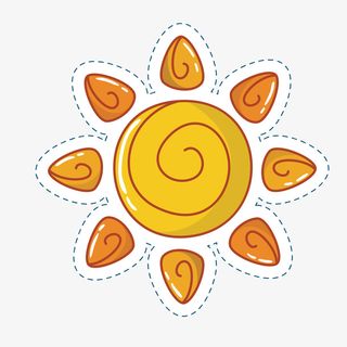 黄色太阳花免抠