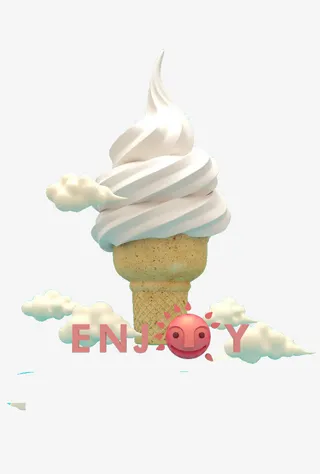 夏天的冰激凌免抠