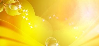 金色渐变星星树叶线条banner高清