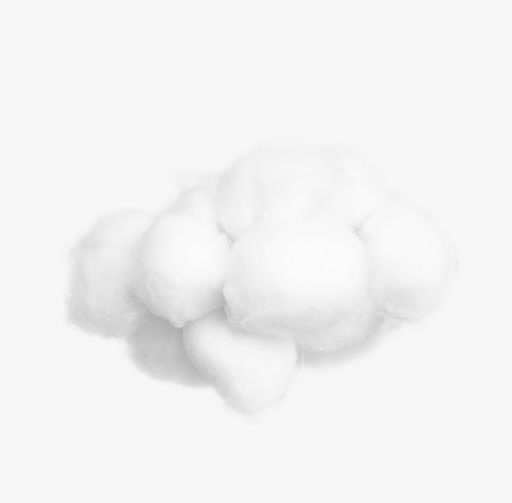 一团白色的棉花免抠