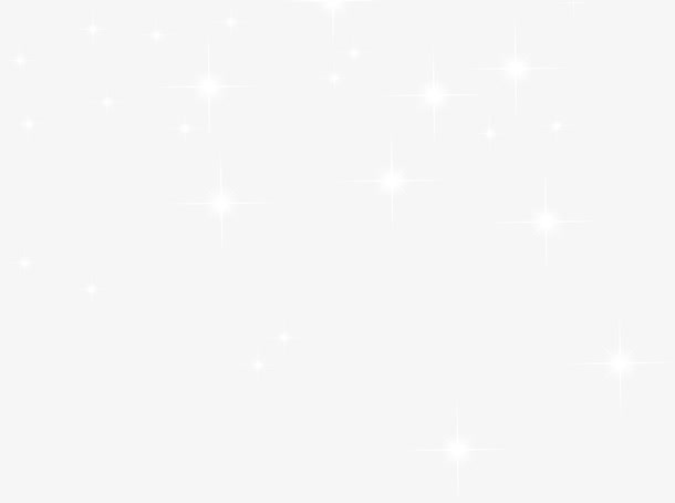 手绘白色闪光星星免抠