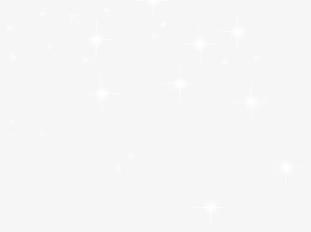 手绘白色闪光星星免抠
