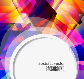 炫彩几何时尚背景