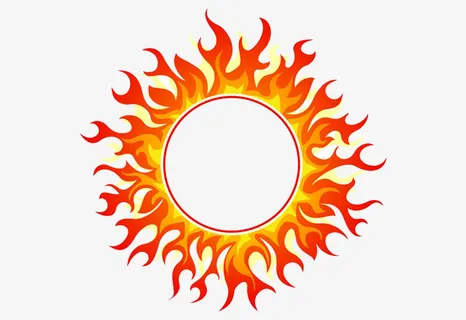 创意红色火焰圆环免抠