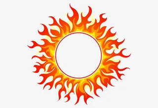 创意红色火焰圆环免抠