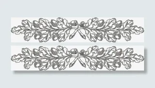 欧式复古花纹边框装饰元素免抠