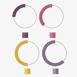 彩色圆环数据免抠