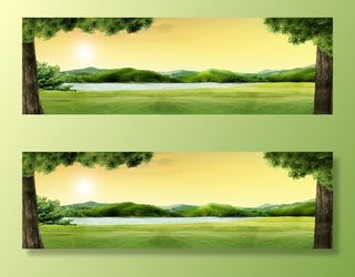 唯美清爽大气古树海报背景高清