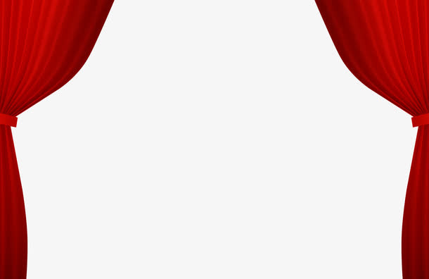 拉开的红色帷幕中秋免抠