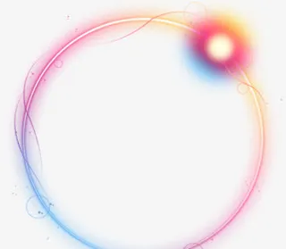 炫彩唯美圆形星光设计免抠