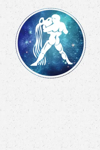 灰色手绘风格十二星座挂画海报高清