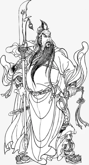 中国风关羽免抠