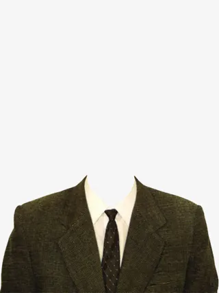 棕色西装工作照模板免抠